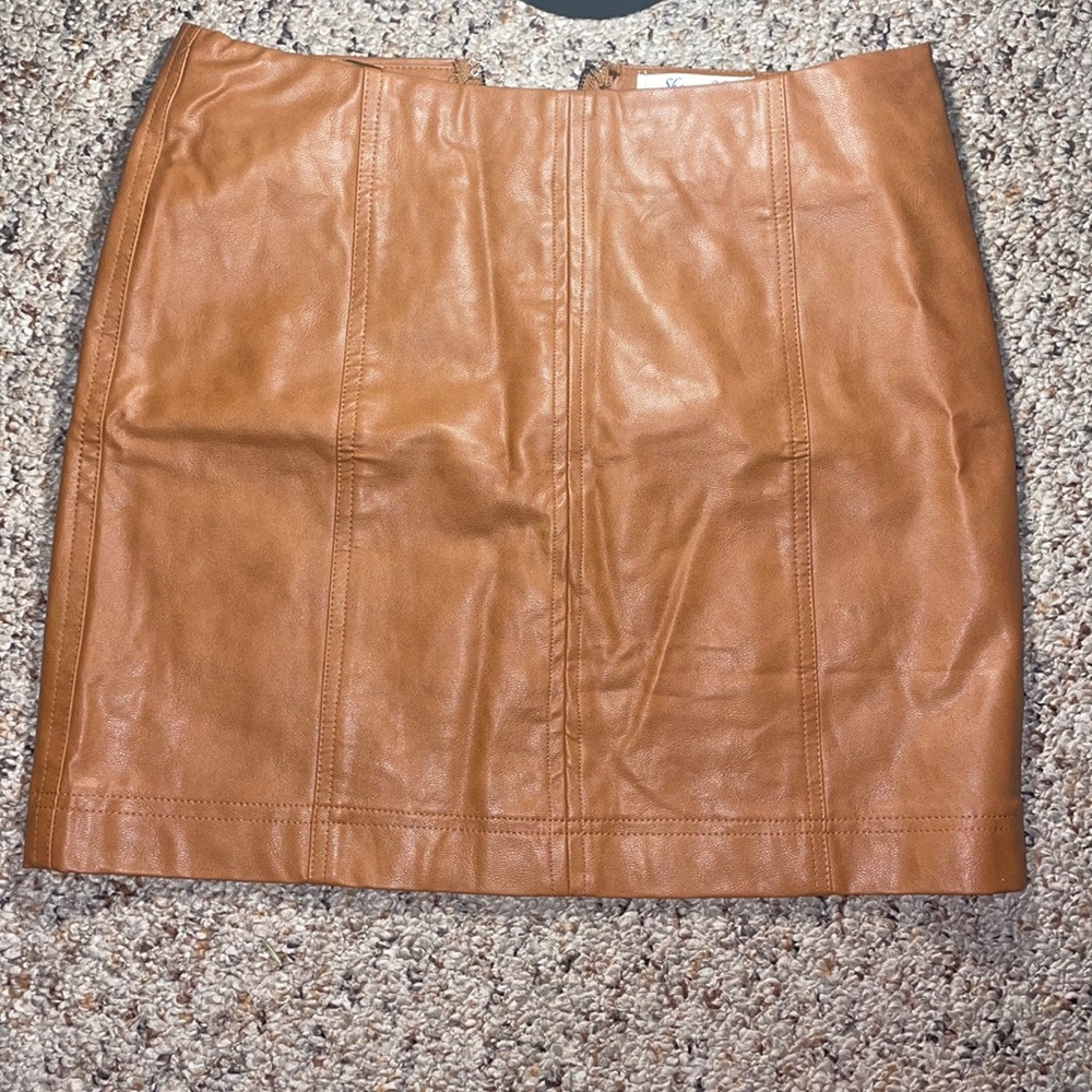 Faux Leather Mini Skirt